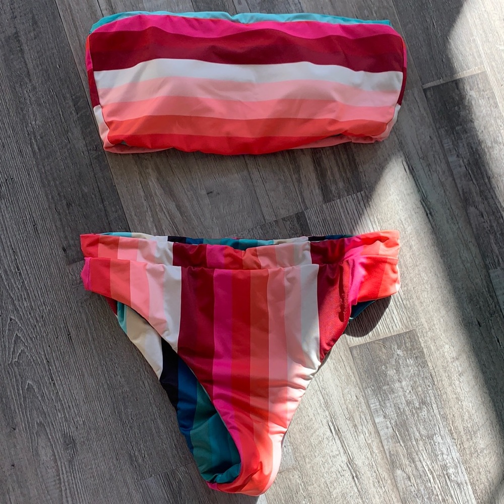 Billabong Multicolor Striped Bikini